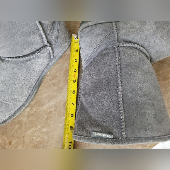 Bearpaw NeverWet Suede Leather/Sheepskin Shearling Gray Women's Boots US 9 - Picture 6 of 16